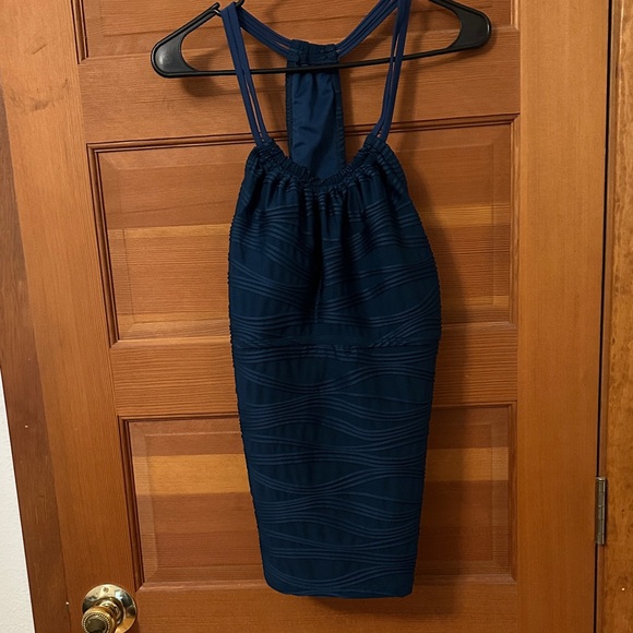 Gossip Dark Teal Halter Swim Top - Picture 1 of 4
